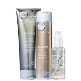 Kit Joico Blonde Life Brilliant Smart Release Shampoo 300 ml + Condicionador 250 ml + Oleo 100 ml