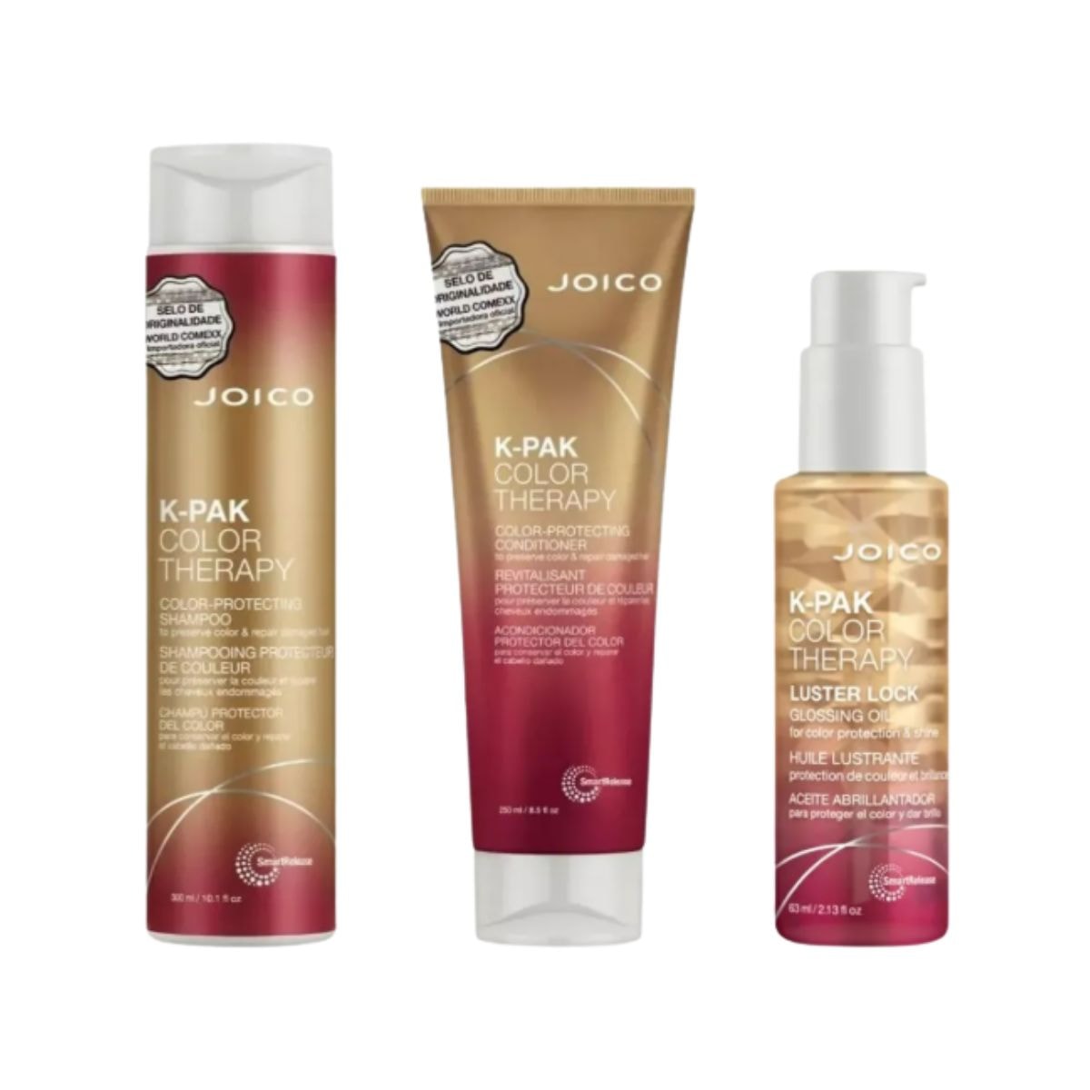 Kit Joico K-PAK Color Therapy Shampoo + Condicionador + Oleo Leave-in Kit Joico K-PAK Color Therapy Shampoo + Condicionador + Oleo Leave-in