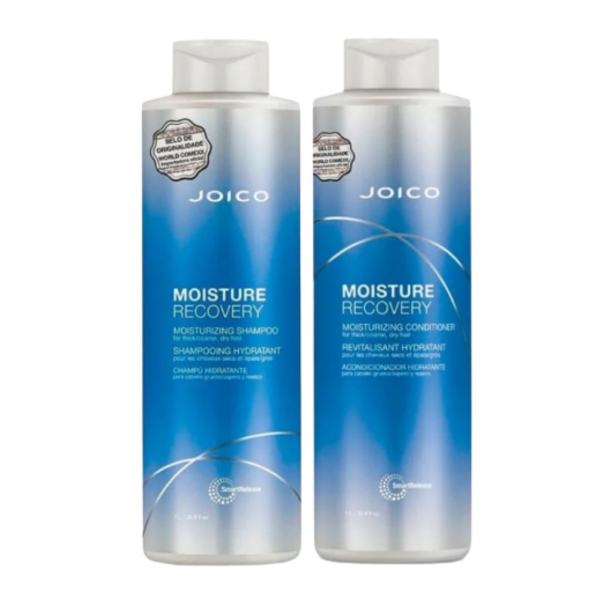 Kit Joico Moisture Recovery Tratamento Smart Release Shampoo 1 Litro + Condicionador 1 Litro