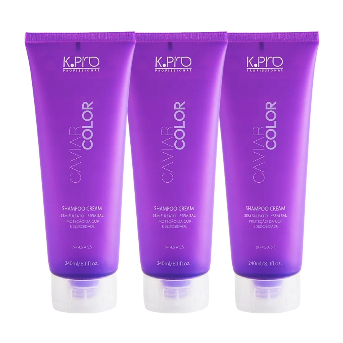 Kit K.Pro Caviar Color 3 Shampoos Cream 240 ml