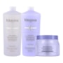 Kit Kérastase Blond Absolu Lumiére Tratamento Shampoo + Condicionador 1 Litro + Máscara 500 g