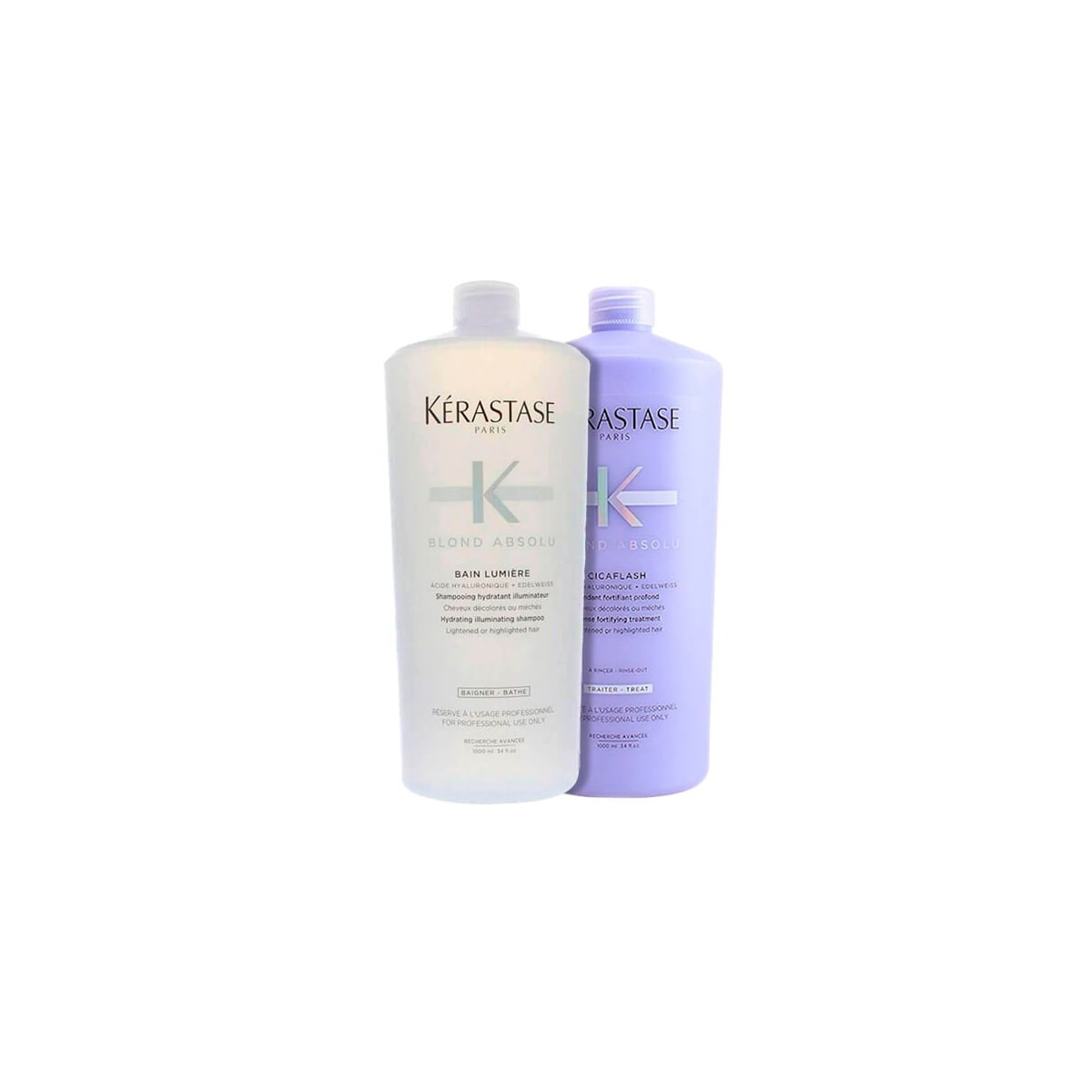 Kit Kérastase Blond Absolu Lumiére Tratamento Shampoo Lumiére 1 Litro + Condicionador Cicaflash 1 Litro