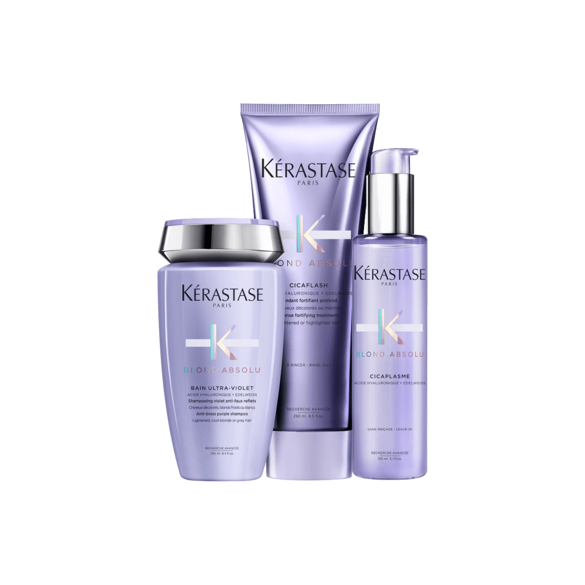 Kit Kérastase Blond Absolu Ultra Violet Shampoo 250 ml + Condicionador 250 ml + Leave-in 150 ml Kit Kérastase Blond Absolu Ultra Violet Shampoo 250 ml + Condicionador 250 ml + Leave-in 150 ml