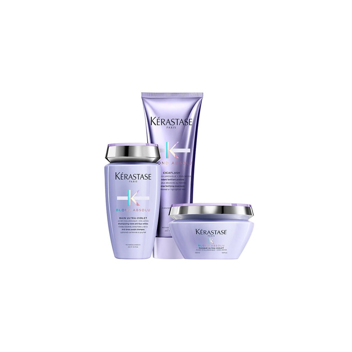 Kit Kérastase Blond Absolu Ultra Violet Tratamento Shampoo + Condicionador 250 ml + Máscara 200 ml