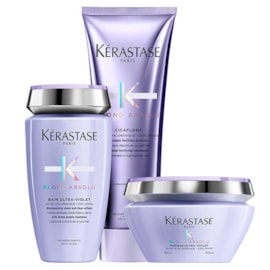 Kit Kérastase Blond Absolu Ultra Violet Tratamento Shampoo + Condicionador 250 ml + Máscara 200 ml