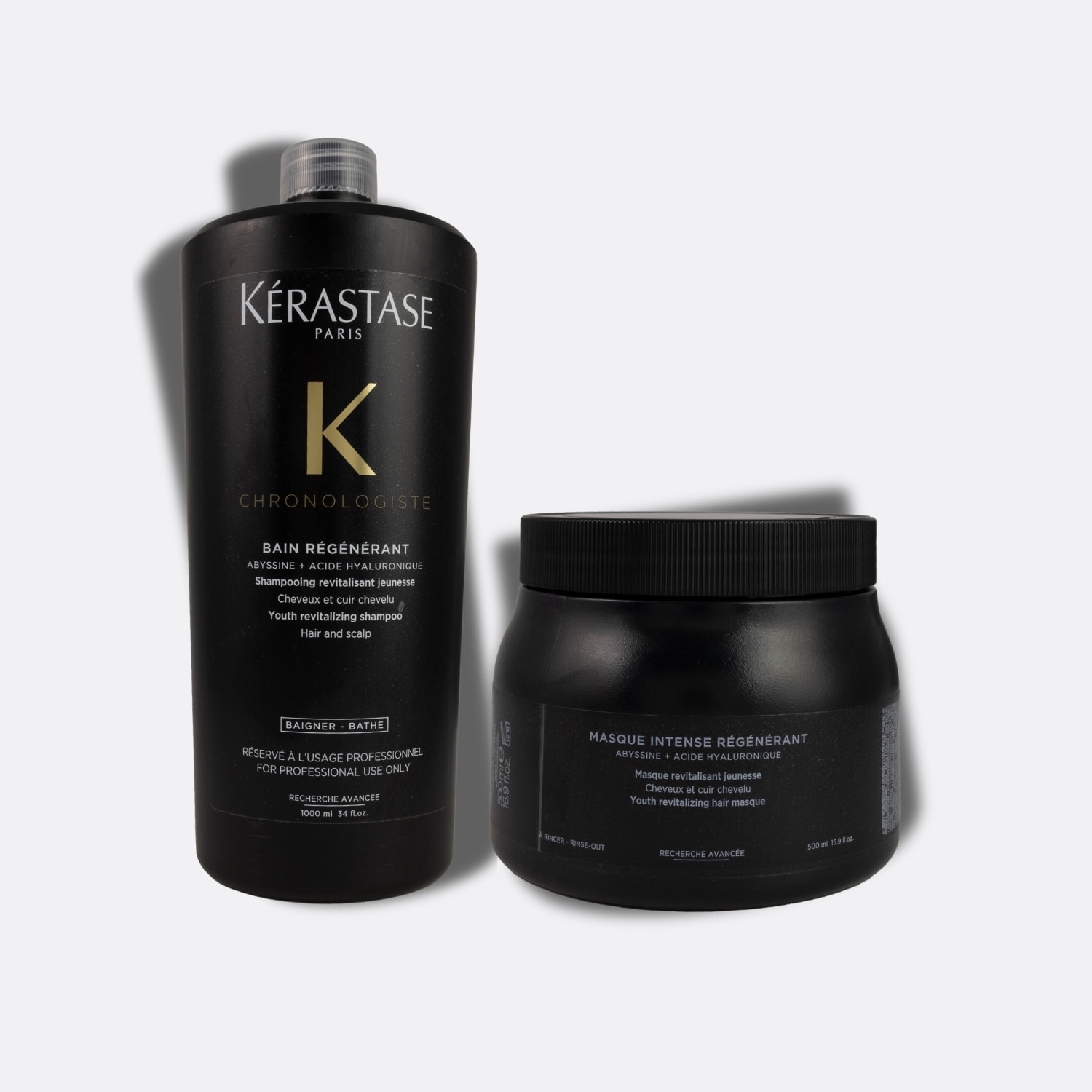 Kit Kerastase Chronologiste Régénérant Shampoo 1 Litro + Máscara