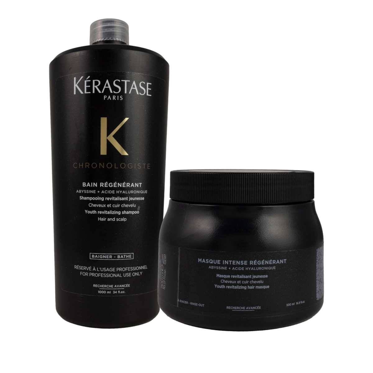 Kit Kerastase Chronologiste Régénérant Shampoo 1 Litro + Máscara 500 ml Kit Kerastase Chronologiste Régénérant Shampoo 1 Litro + Máscara 500 ml