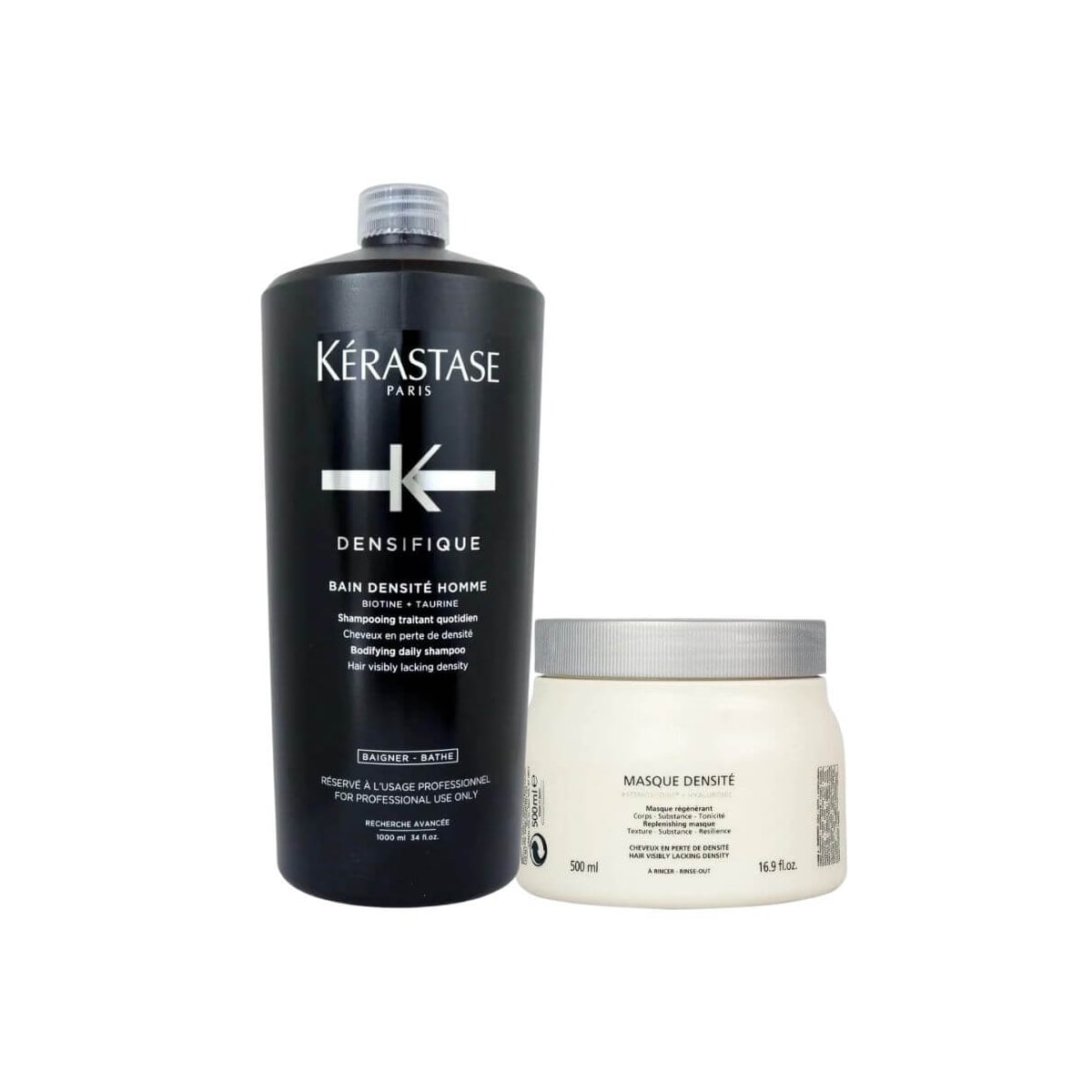 Kit Kerastase Densifique Densité Homme Shampoo 1 Litro + Máscara Densité 500 g Kit Kerastase Densifique Densité Homme Shampoo 1 Litro + Máscara Densité 500 g