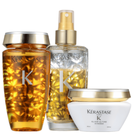 Kit Kérastase Elixir Ultime Masque Légère (Shampoo + Máscara + Oléo)