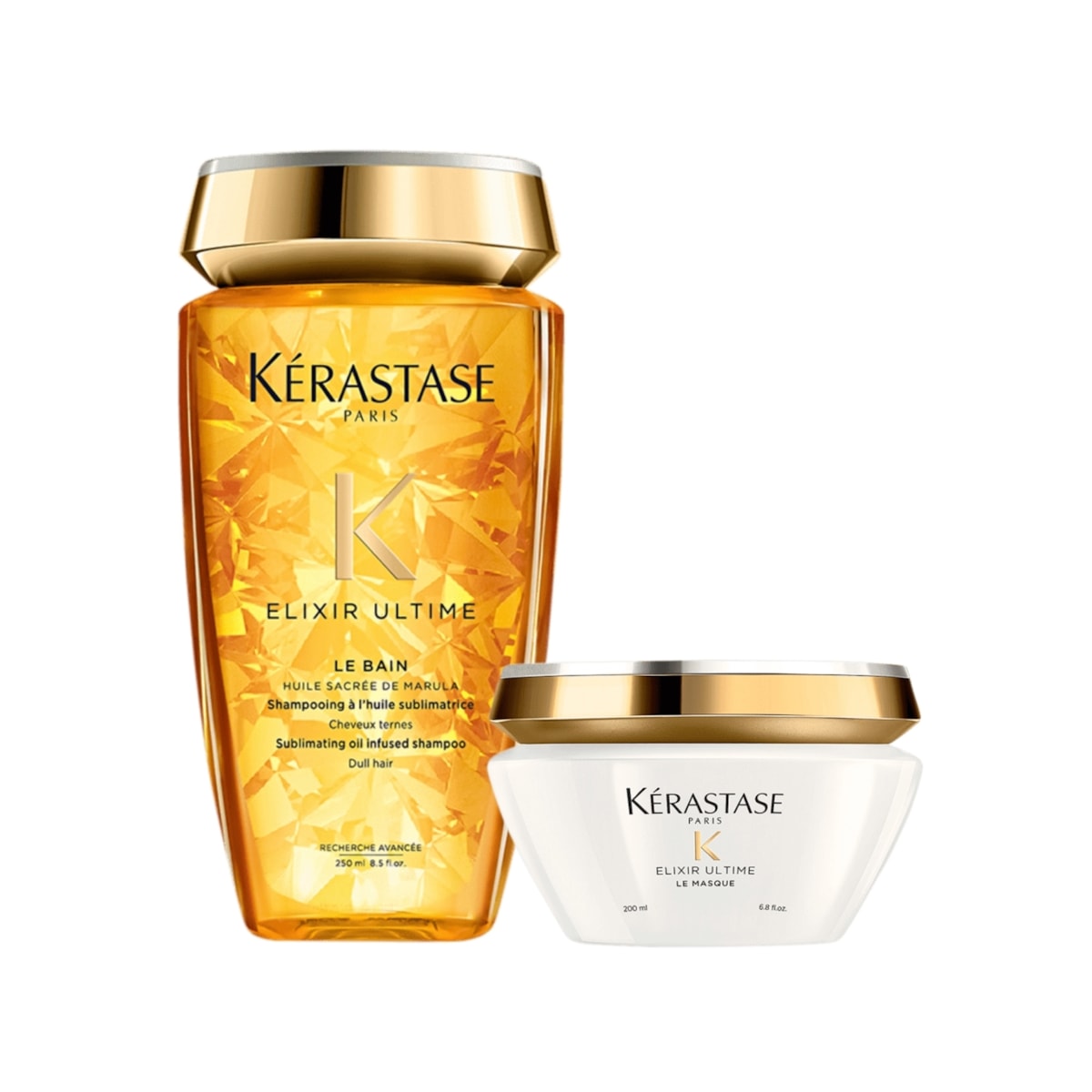 Kit Kérastase Elixir Ultime Masque (Shampoo 250 ml + Máscara 200 ml) Kit Kérastase Elixir Ultime Masque (Shampoo 250 ml + Máscara 200 ml)