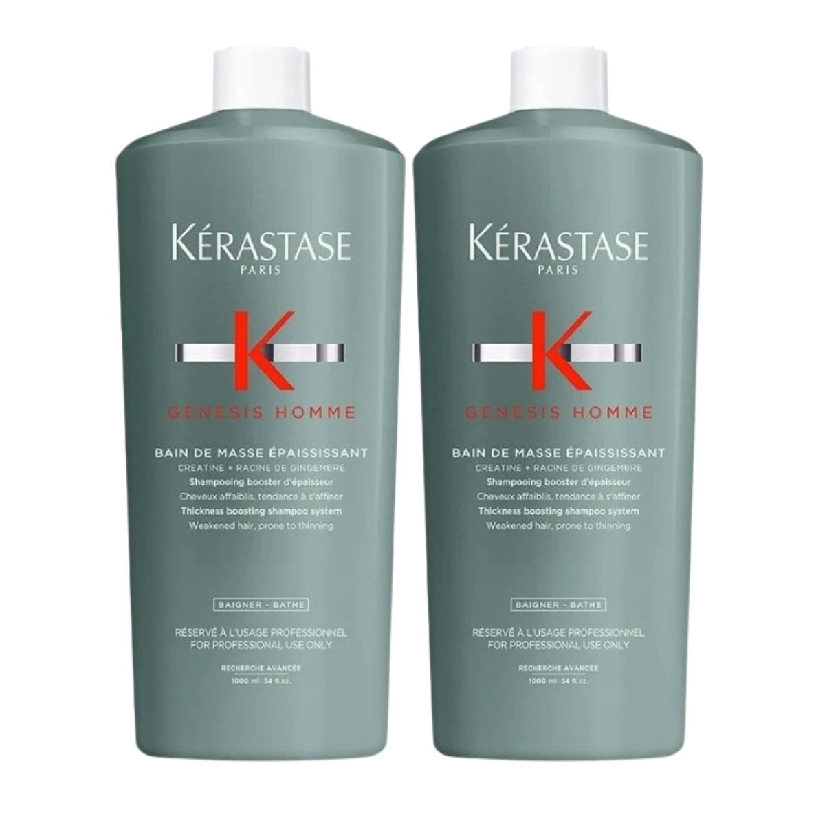 Kit Kérastase Genesis Homme Bain Masse 2 Shampoo 1 Litro Kit Kérastase Genesis Homme Bain Masse 2 Shampoo 1 Litro
