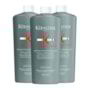 Kit Kérastase Genesis Homme Bain Masse 3 Shampoo 1 Litro