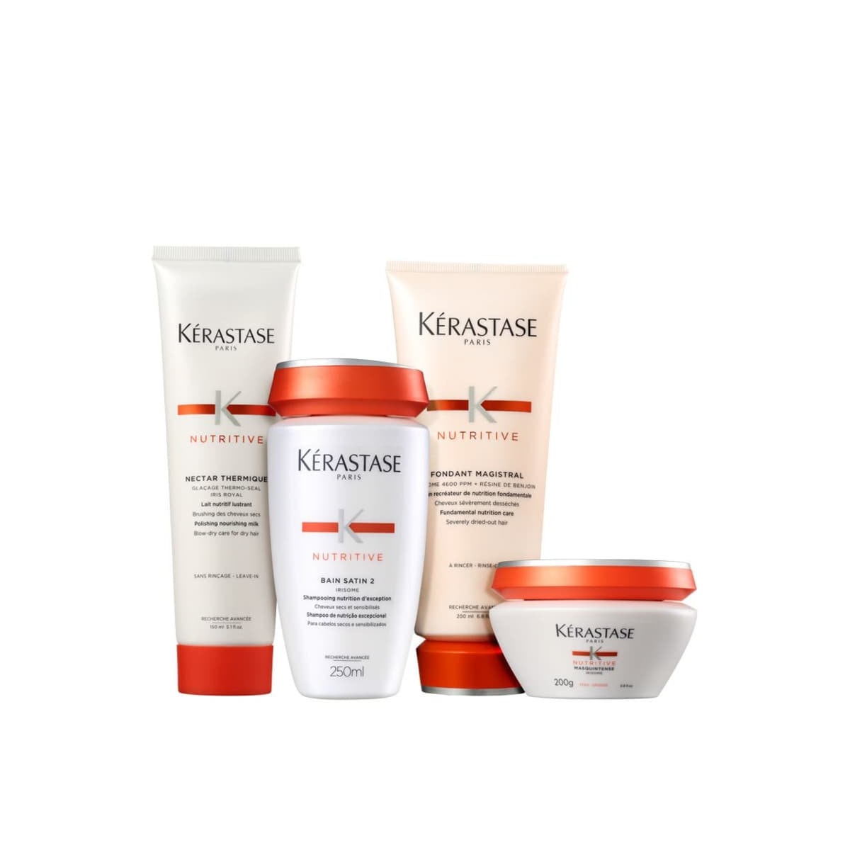 Kit Kérastase Nutritive Nectar Intense (Shampoo + Condicionador + Máscara + Leave-in)