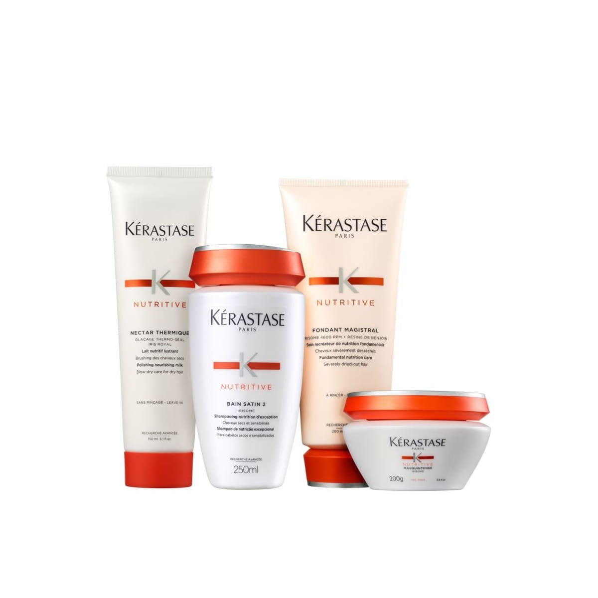 Kit Kérastase Nutritive Nectar (Shampoo + Condicionador + Máscara + Leave-in)