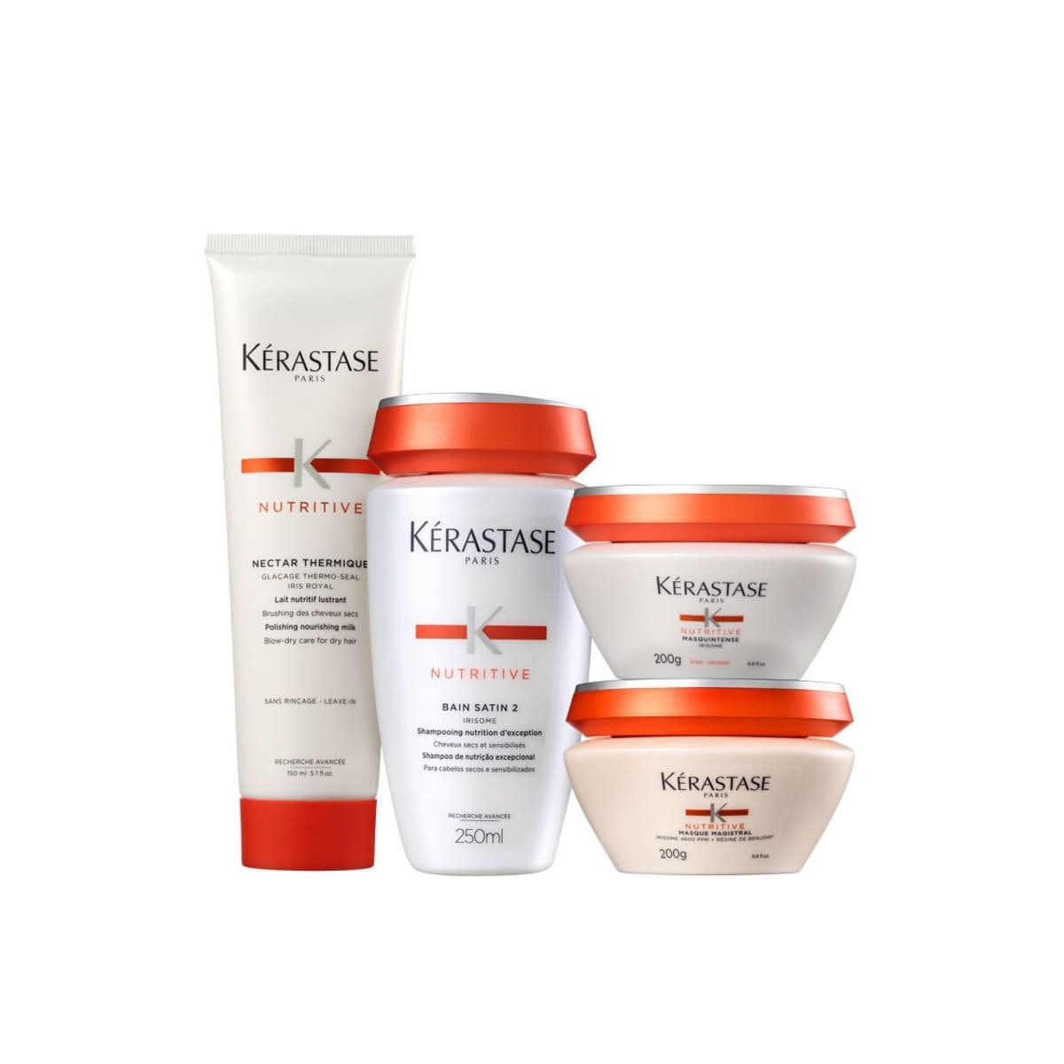 Kit Kérastase Nutritive Protocole Immunité Epais (Shampoo + Leave-in + 2 Máscara's)