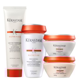 Kit Kérastase Nutritive Protocole Immunité Epais (Shampoo + Leave-in + 2 Máscara's)