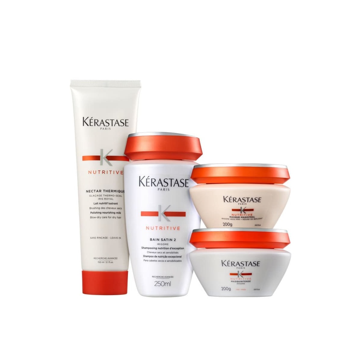 Kit Kérastase Nutritive Protocole Immunité Fins (Shampoo + Leave-in + 2 Máscara's)