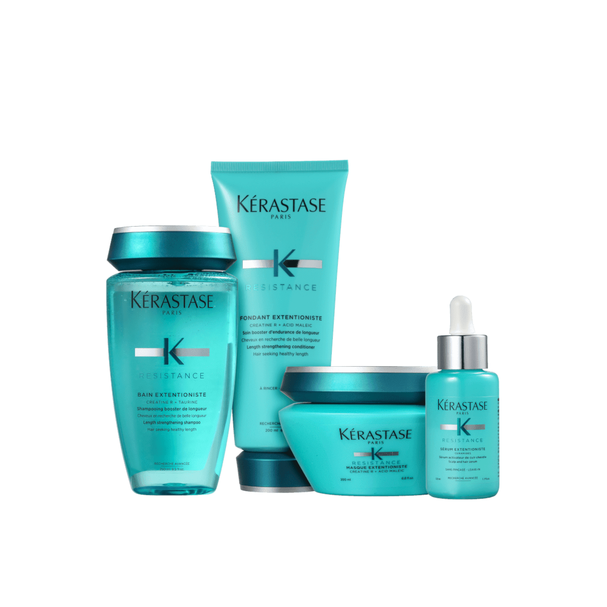 Kit Kérastase Résistance Extentioniste (Shampoo + Condicionador + Máscara + Leave-in)