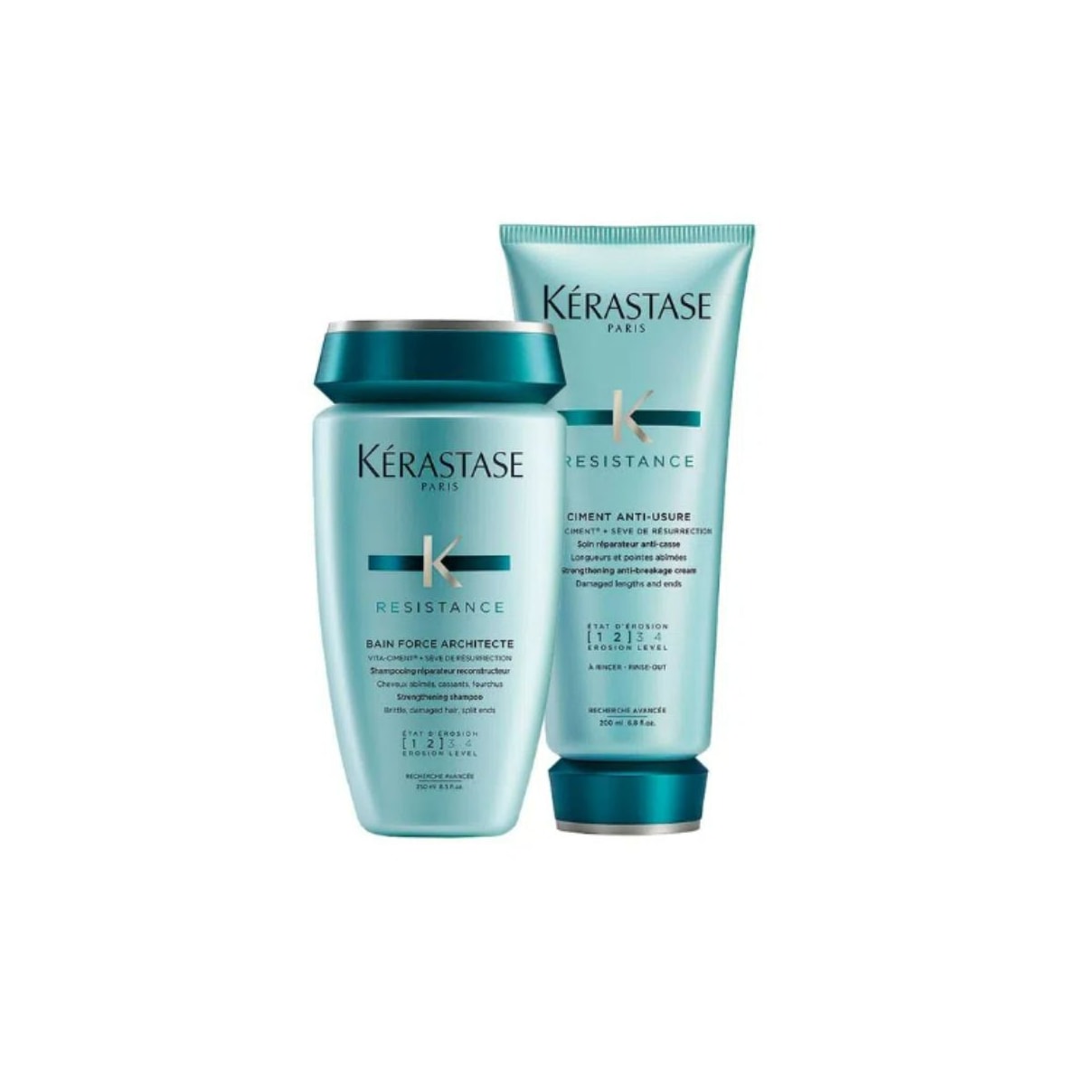 Kit Kérastase Résistance Force Shampoo 250 ml + Ciment Anti-Usure 200 ml