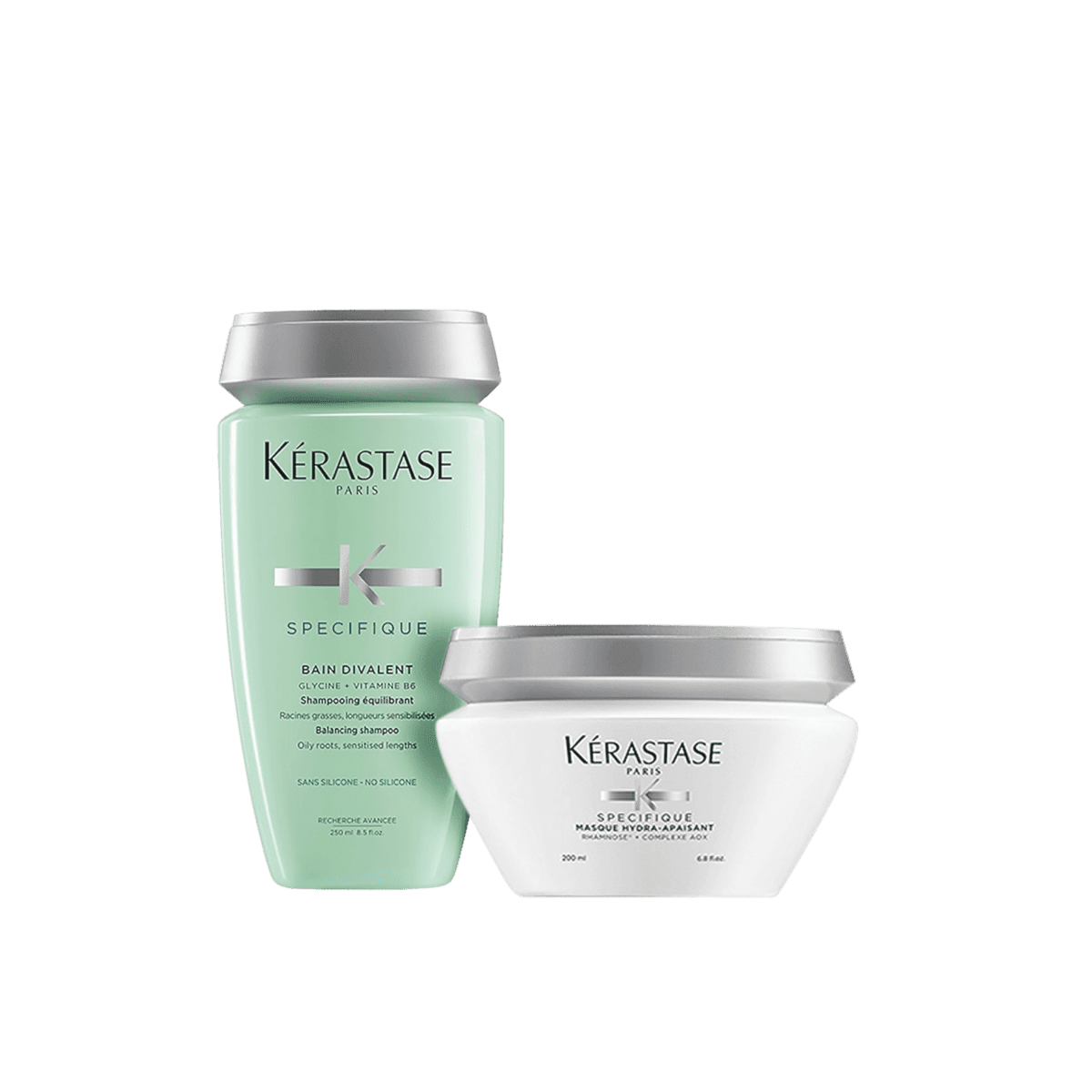 Kit Kérastase Spécifique Divalent Shampoo 250 ml + Máscara Hydra 200 g Kit Kérastase Spécifique Divalent Shampoo 250 ml + Máscara Hydra 200 g