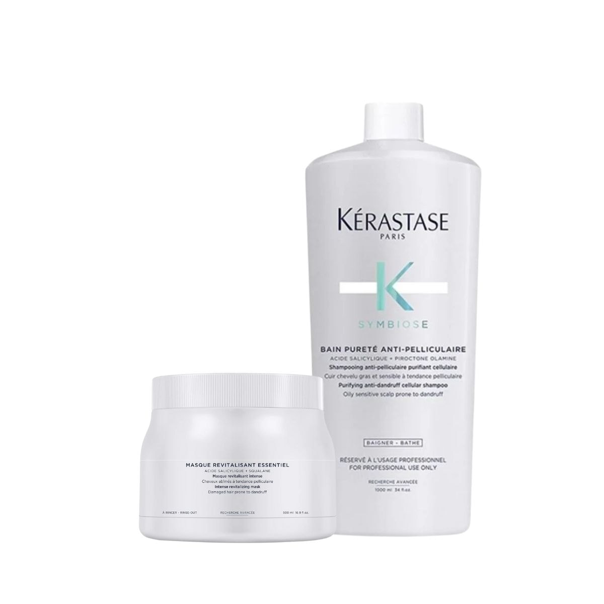Kit Kérastase Symbiose Shampoo 1 Litro e Máscara 500 ml