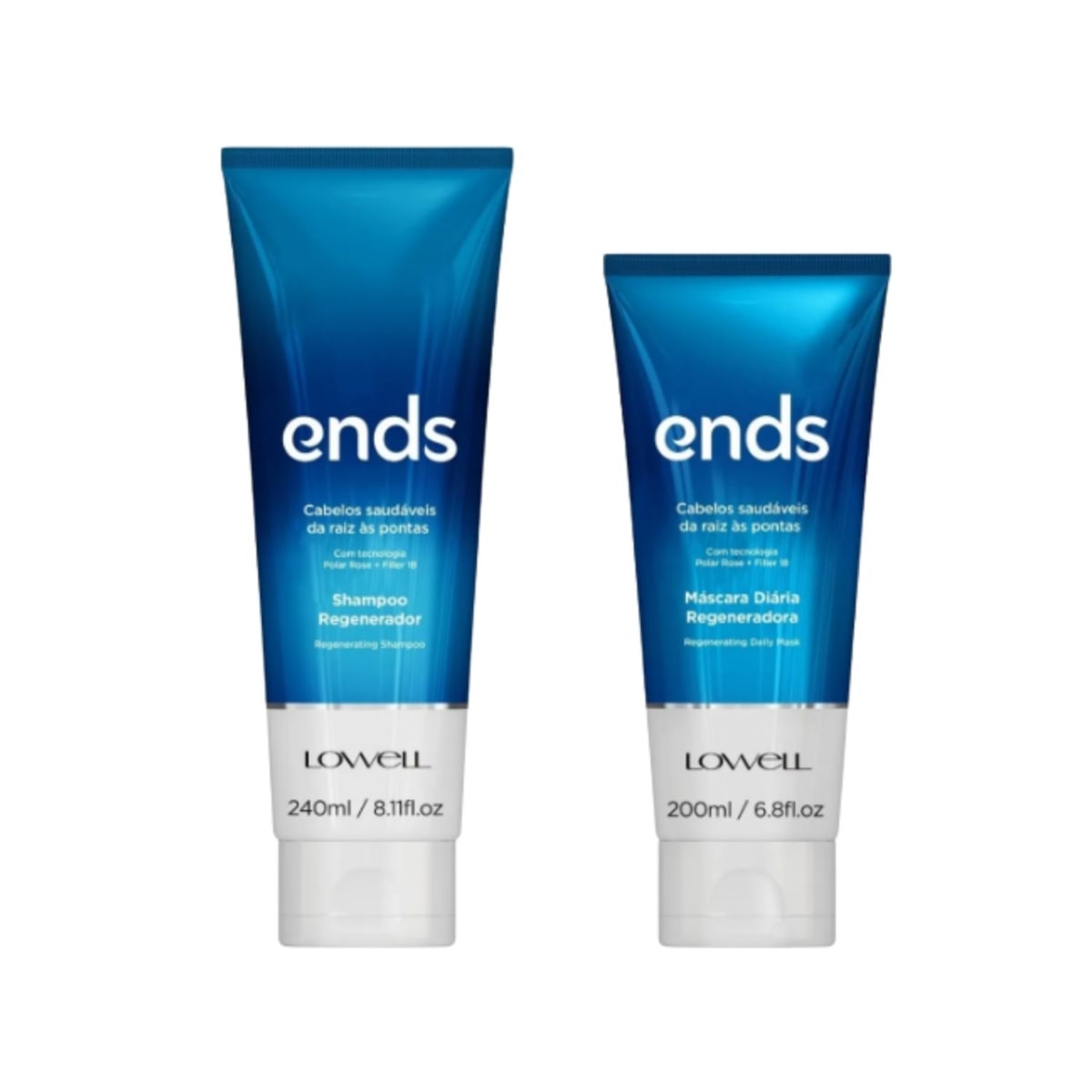Kit Lowell Ends Regeneração Shampoo 240 ml + Máscara 200 ml Kit Lowell Ends Regeneração Shampoo 240 ml + Máscara 200 ml