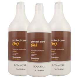 Kit Lowell Protect Care (in) Nutrição 3 Shampoo 1 Litro