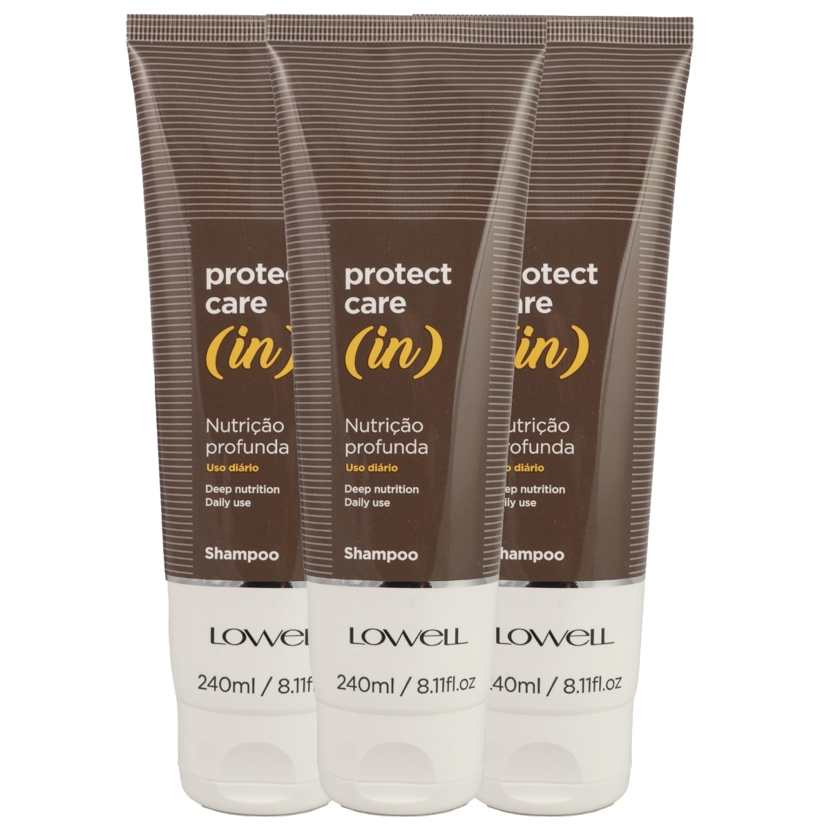 Kit Lowell Protect Care (in) Nutrição 3 Shampoo 240 ml Kit Lowell Protect Care (in) Nutrição 3 Shampoo 240 ml