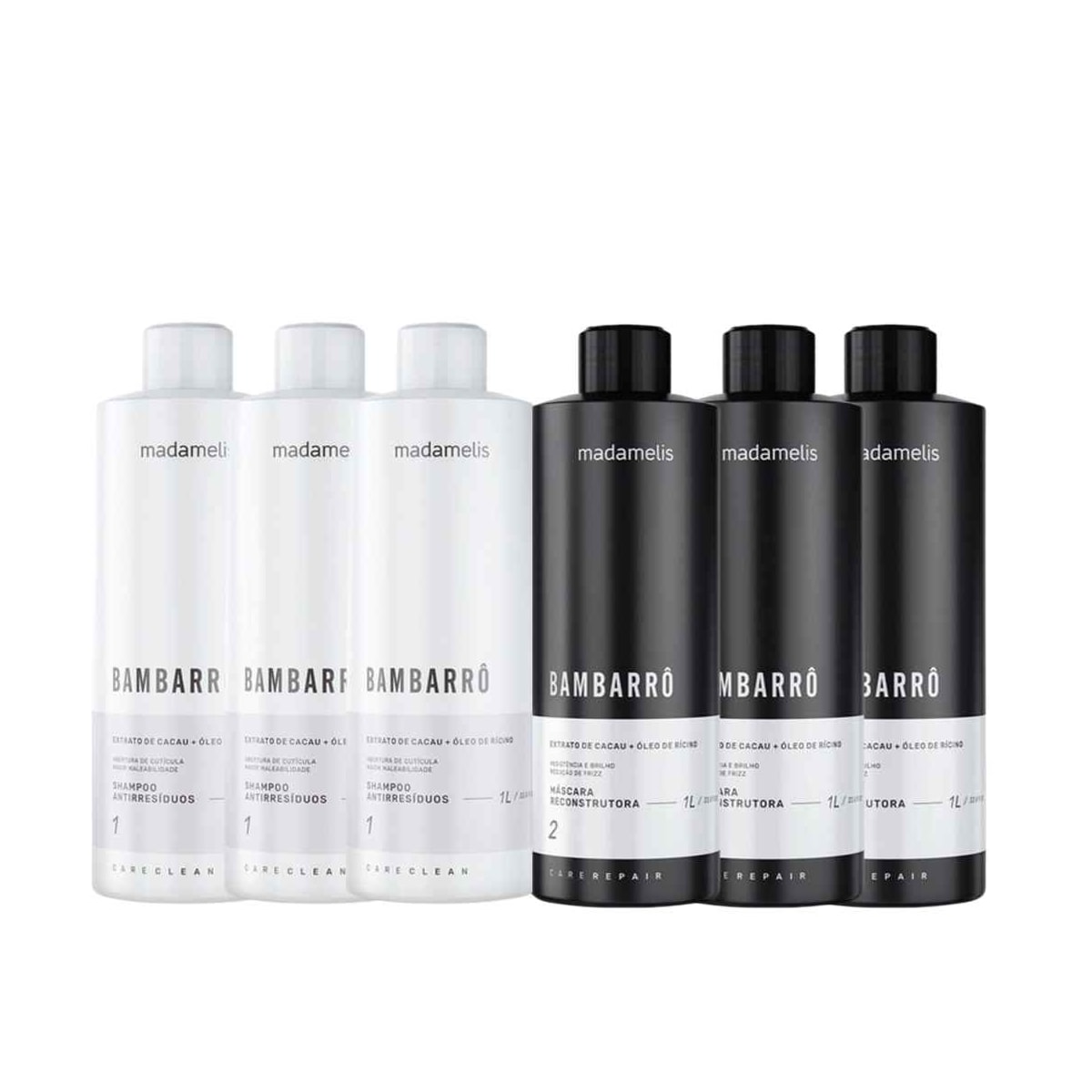 Kit Madamelis Bambarro Escova Progressiva 3 (2 X 1 Litro) Kit Madamelis Bambarro Escova Progressiva 3 (2 X 1 Litro)