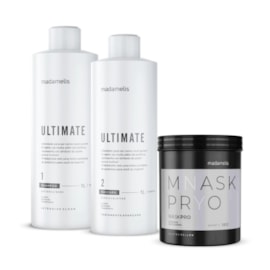 Kit Madamelis Ultimate Escova Progressiva Duo + Máscara Matizadora Pro Neuter Yellow