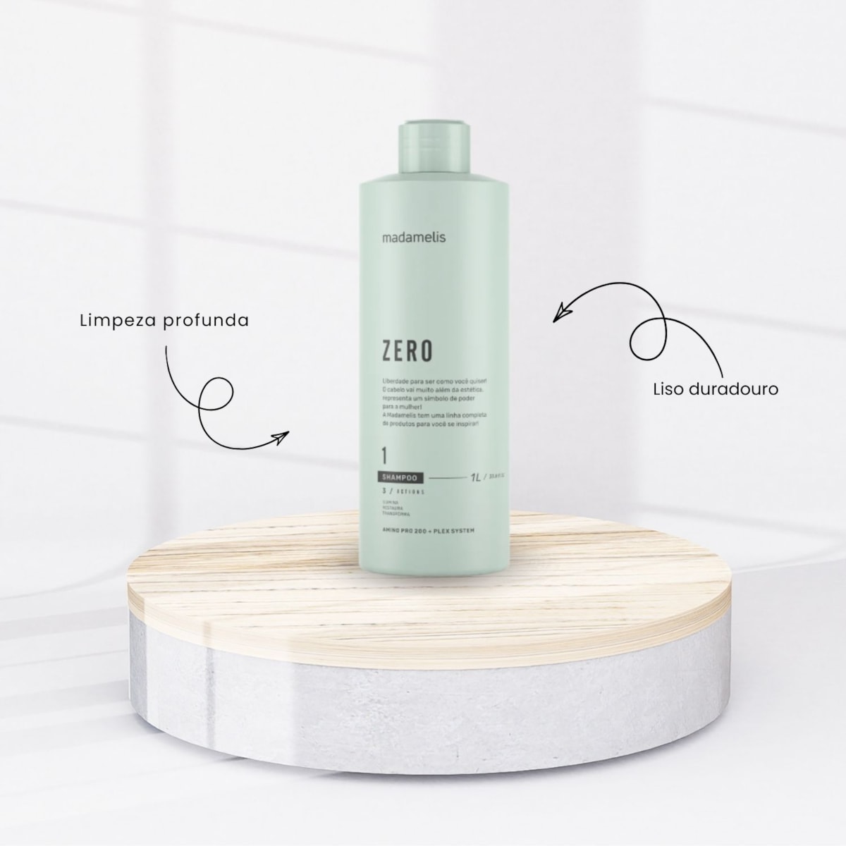 Kit Madamelis Zero Escova Progressiva Sem Formol 2x1 Litro