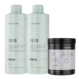Kit Madamelis Zero Escova Progressiva Sem Formol Duo + Máscara Pro Neuter Yellow
