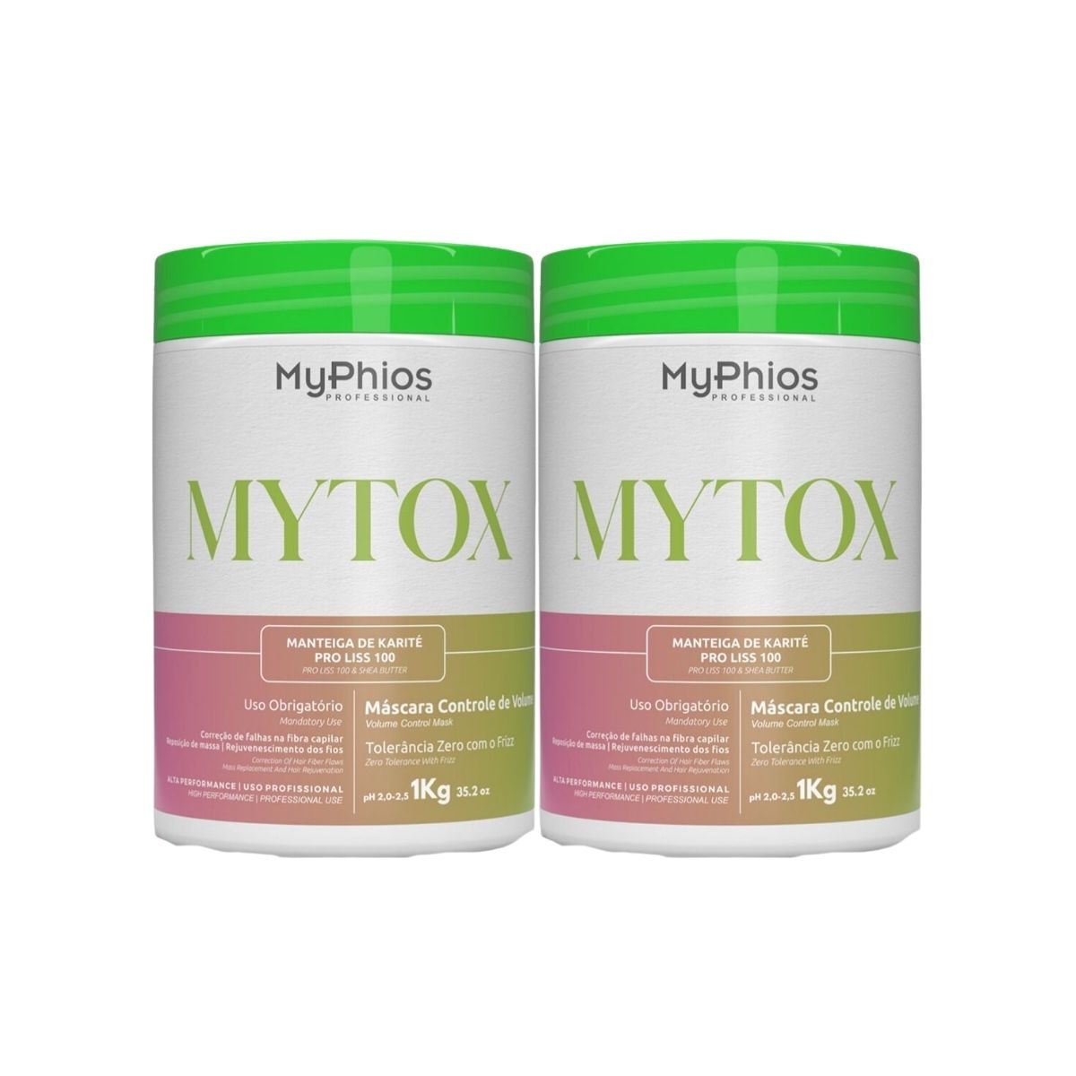 Kit MyPhios Mytox 2 Máscara Controle de Volume 1 Kg