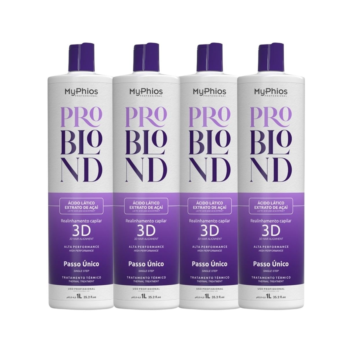 Kit MyPhios ProBlond 4 Realinhamento Capilar 1 Litro Kit MyPhios ProBlond 4 Realinhamento Capilar 1 Litro