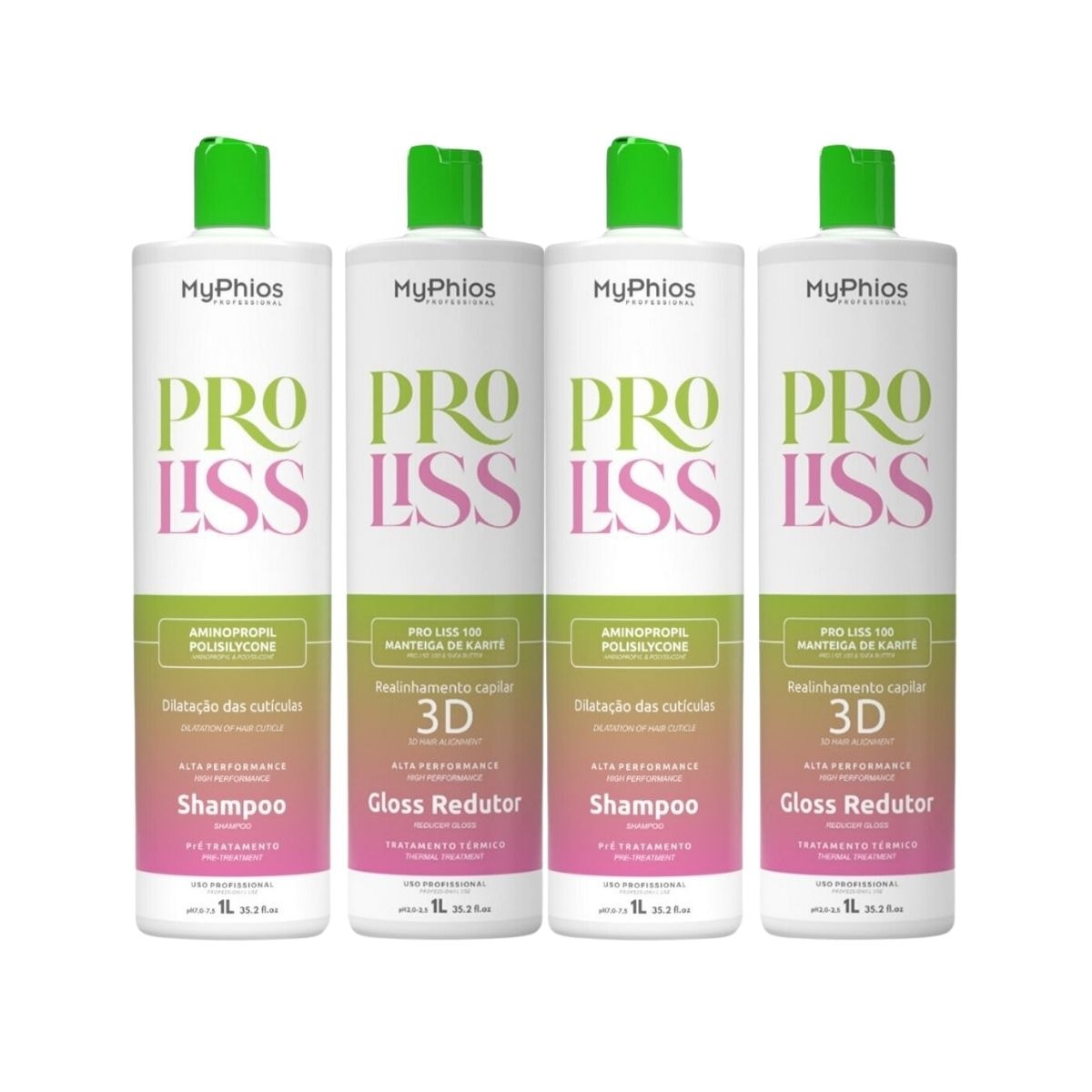 Kit MyPhios ProLiss 2 Realinhamento Capilar 1 Litro