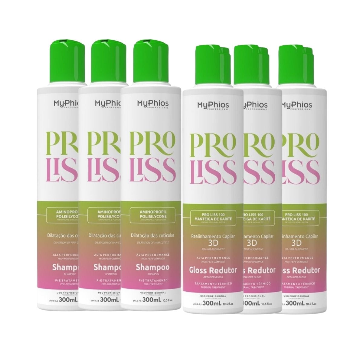 Kit MyPhios ProLiss 3 Realinhamento Capilar 300 ml
