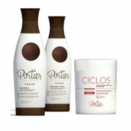 Kit Portier Cacao Escova Progressiva (2 x 1 Litro) + Ciclos B-Tox Máscara Reconstrutora 1 Kg