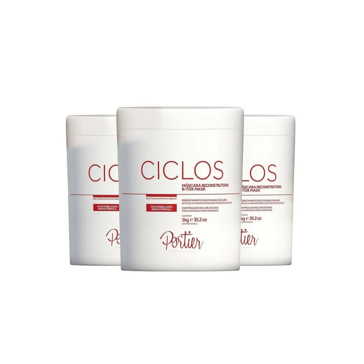 Kit Portier Ciclos B-Tox Máscara Reconstrutora 3 x 1 Kg Kit Portier Ciclos B-Tox Máscara Reconstrutora 3 x 1 Kg