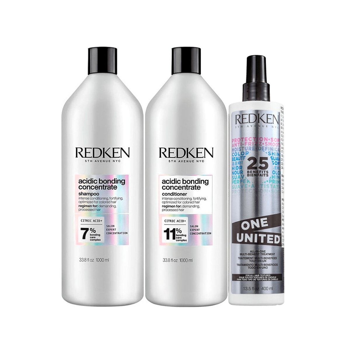 Kit Redken Acidic Bonding Concentrate Duo Grande + Redken One United 25 Benefits Leave-in 400 ml