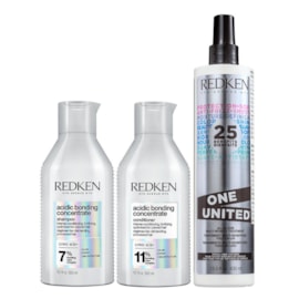 Kit Redken Acidic Bonding Concentrate Duo Pequeno + Redken One United 25 Benefits Leave-in 400 ml