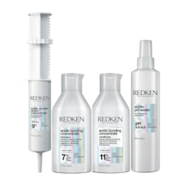 Kit Redken Acidic Bonding Concentrate Shampoo + Condicionador 300 ml + pH Sealer 250 ml + Protein Amino 100 ml