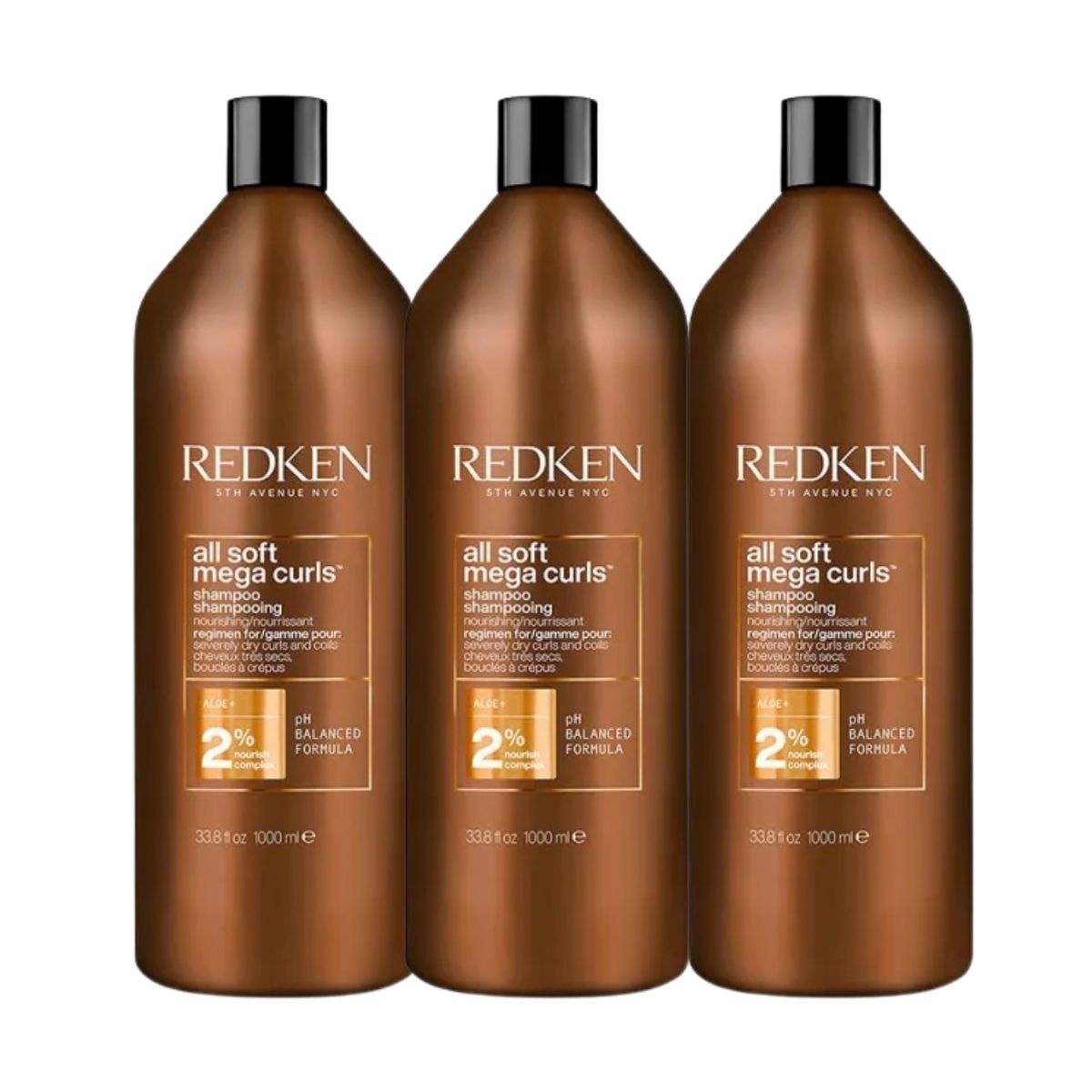 Kit Redken All Soft Mega Curls 3 Shampoo 1 Litro