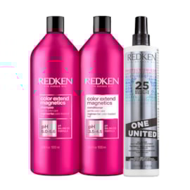 Kit Redken Color Extend Magnetics Shampoo + Condicionador 1 Litro+ Leave-in One United