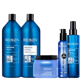 Kit Redken Extreme Duo Grande + Reconstrutor Primer 150 ml + Máscara 500 ml + Leave in 250 ml