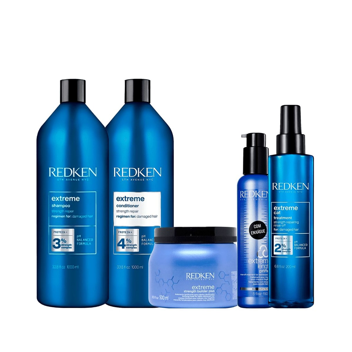 Kit Redken Extreme Duo Grande + Reconstrutor Primer 150 ml + Máscara 500 ml + Leave in 250 ml Kit Redken Extreme Duo Grande + Reconstrutor Primer 150 ml + Máscara 500 ml + Leave in 250 ml