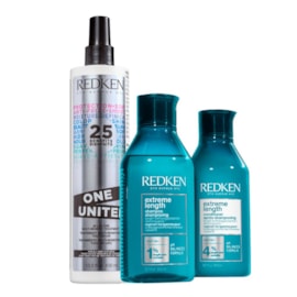 Kit Redken Extreme Length Salon Shampoo + Condicionador 300 ml + Redken One United 25 Benefits Leave-in 400 ml