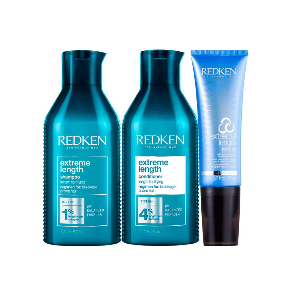 Kit Redken Extreme Length Shampoo + Condicionador 300 ml + Sealer 50 ml