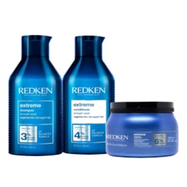 Kit Redken Extreme Shampoo 300 ml + Condicionador 300 ml + Máscara Capilar 500 ml
