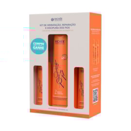 Kit Richée Argan e Ojon Shampoo 250 ml + Máscara 250 ml + Beauty Control 1 Litro