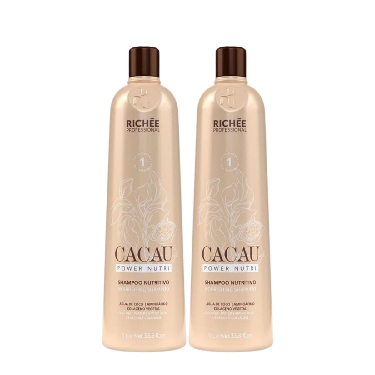 Kit Richée Cacau Power Nutri 2 Shampoo 1 Litro